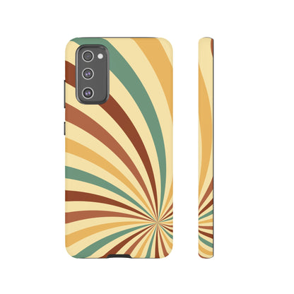 Earthy Retro Swirl Samsung Galaxy Case – Dual-Layer Protection with 70s-Inspired Earth Tones