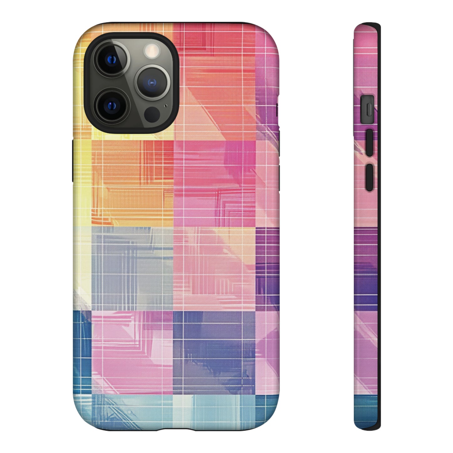 BOGO Pastel Panache: Watercolor Plaid Case for iPhone & Samsung Galaxy Phones