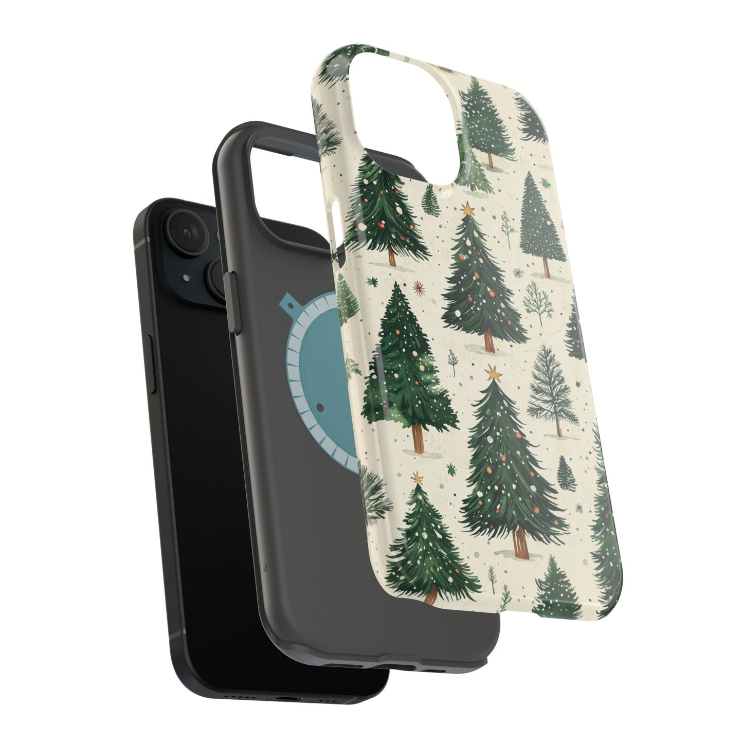 Festive Christmas Tree Forest Pattern – MagSafe iPhone Series Case