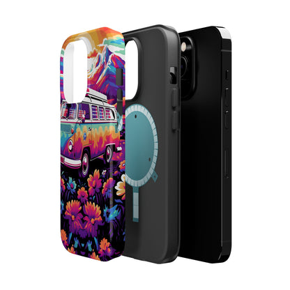 Groovy Floral Sunset Van – MagSafe iPhone Series Case