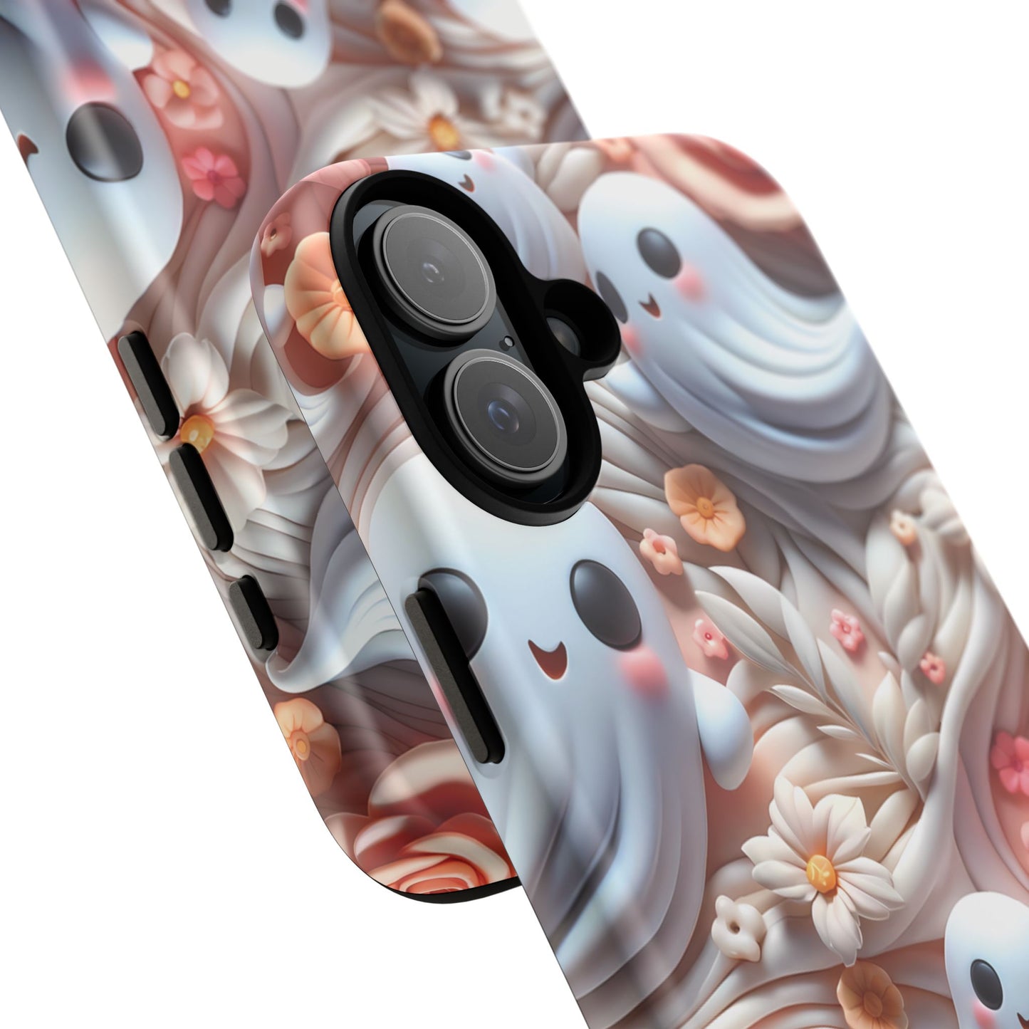 Clay Ghosts Phone Case - Whimsical Floral Protection