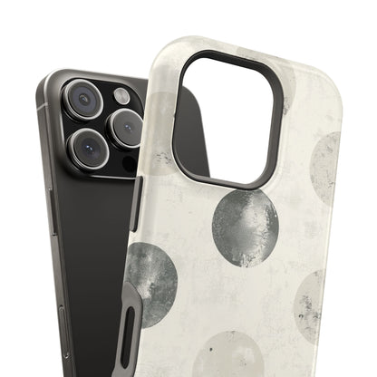 Vintage Polka Dot MagSafe iPhone Case - Neutral Retro Protective Cover