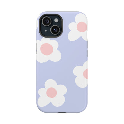 Retro Daisy Pastel Tough MagSafe iPhone Case – Durable Design with Soft Matte Finish