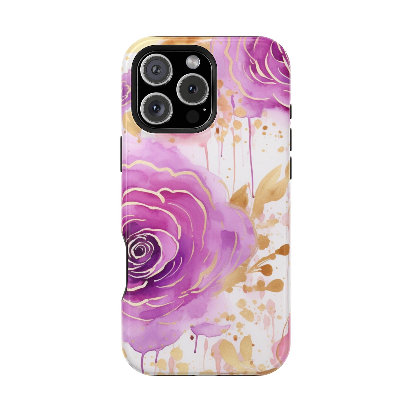 Radiant Purple & Gold Floral - MagSafe iPhone Series Case