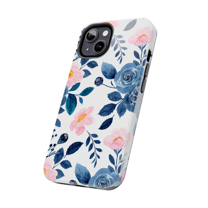 Pastel Garden Charm – iPhone Series Case with Watercolor Flowers