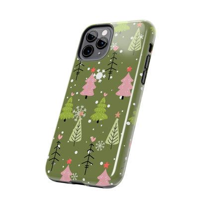 Whimsical Christmas Tree Pattern – iPhone Series Case