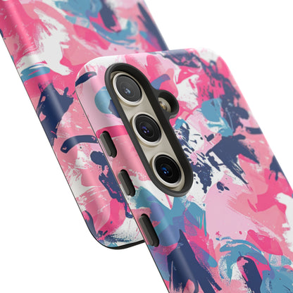 Vibrant Pink & Navy Abstract Splash – Samsung Galaxy Case