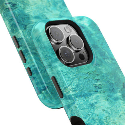 Aqua Blue Water MagSafe Case – Tranquil Summer Design with Magnetic Charging