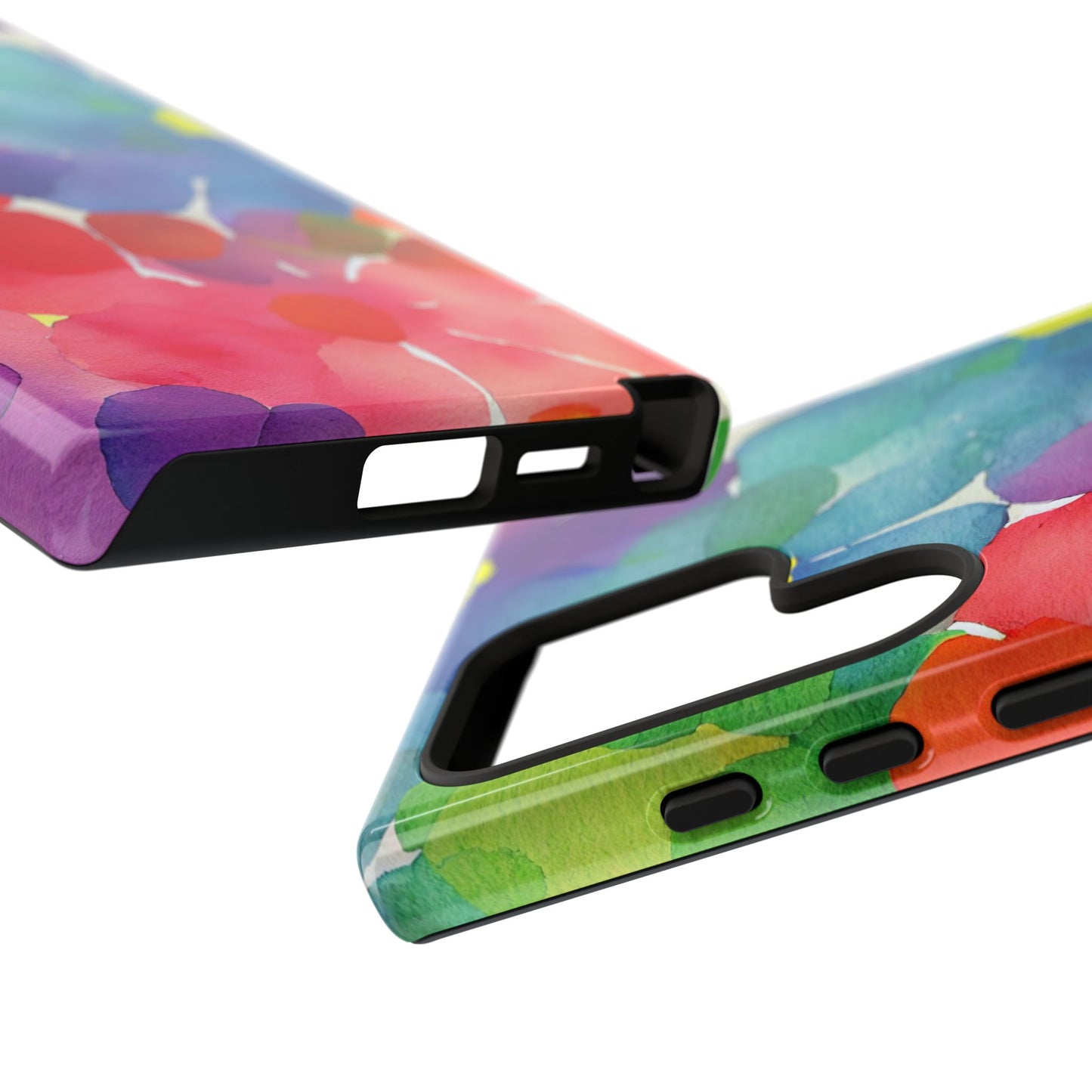 Rainbow Bloom Watercolor Samsung Galaxy Case – Slim Design, Glossy Finish