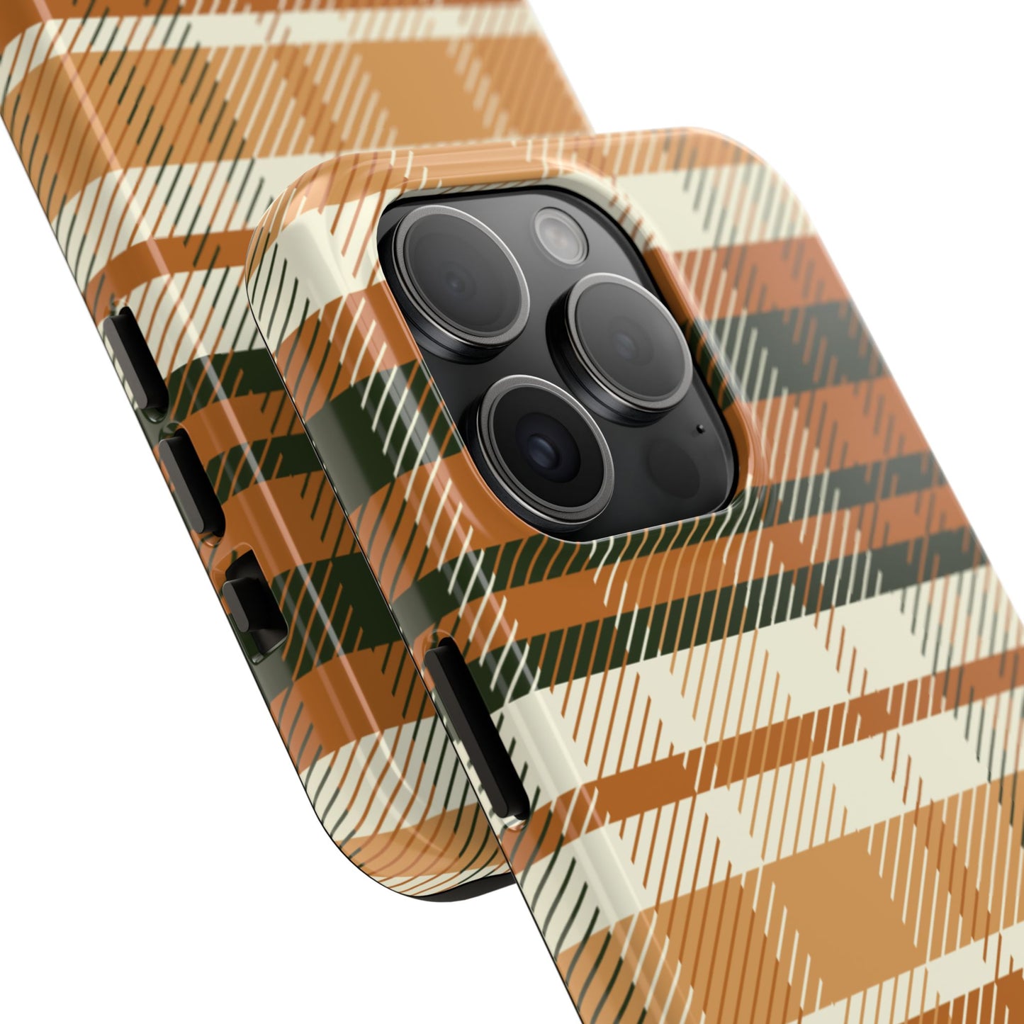 MagSafe Case - Pumpkin Spice Plaid Design