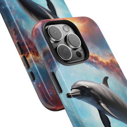 Cosmic Dolphin Space Vibes - iPhone Case