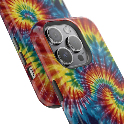 Retro Rainbow Tie-Dye MagSafe Case – Swirl Design