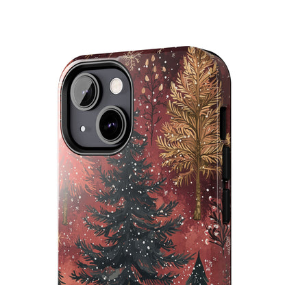 Rustic Red Winter Forest - iPhone Series Case