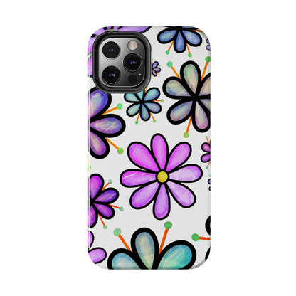 Whimsical Lavender Floral iPhone Case – Ultra-Slim, High-Gloss Finish