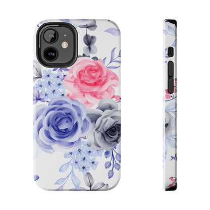 Elegant Blue Floral Watercolor Design – iPhone Case