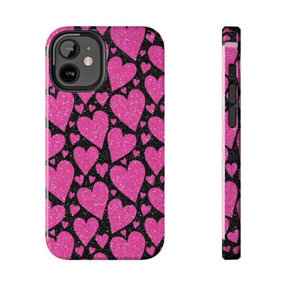 Glitter Hearts iPhone Case