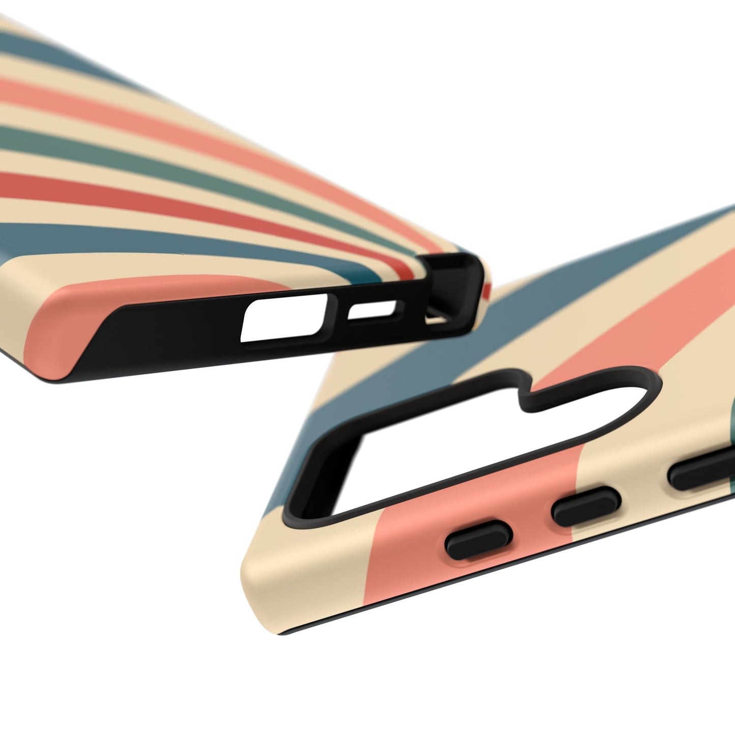 Retro Sunburst Swirl Samsung Galaxy Case – Dual-Layer Protection with Bold 70s Vibes