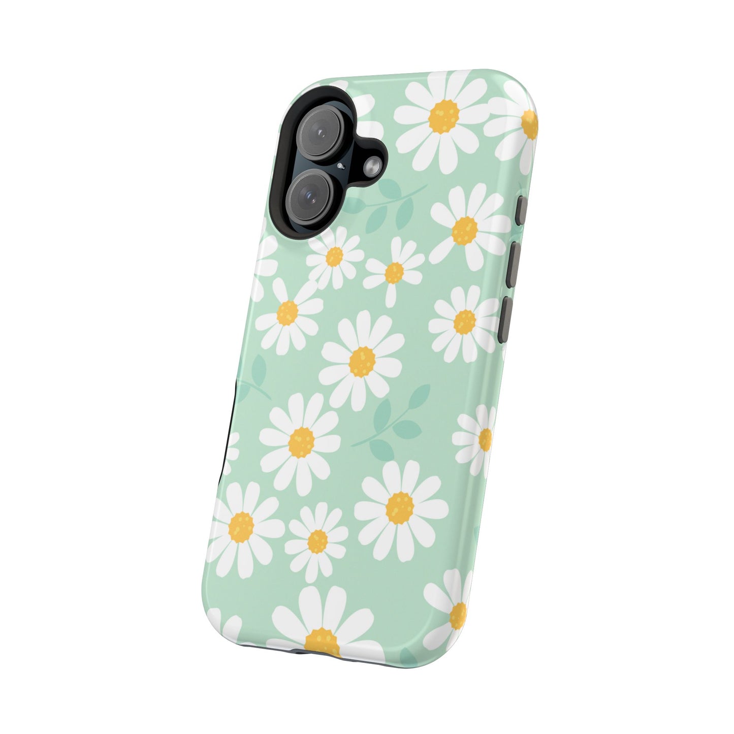 Charming Daisy Floral Tough MagSafe iPhone Case – Spring Pastel Design, Shockproof & Slim