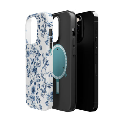 Enchanted Garden Blue Toile iPhone Case