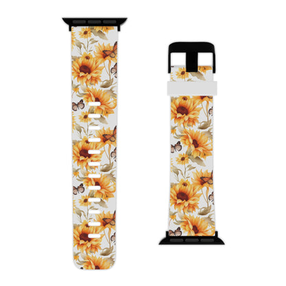  Sunflower & Monarch Garden  Apple Watch Band