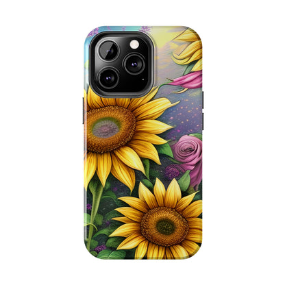 Whimsical Sunflower & Rose Garden - iPhone Series Case