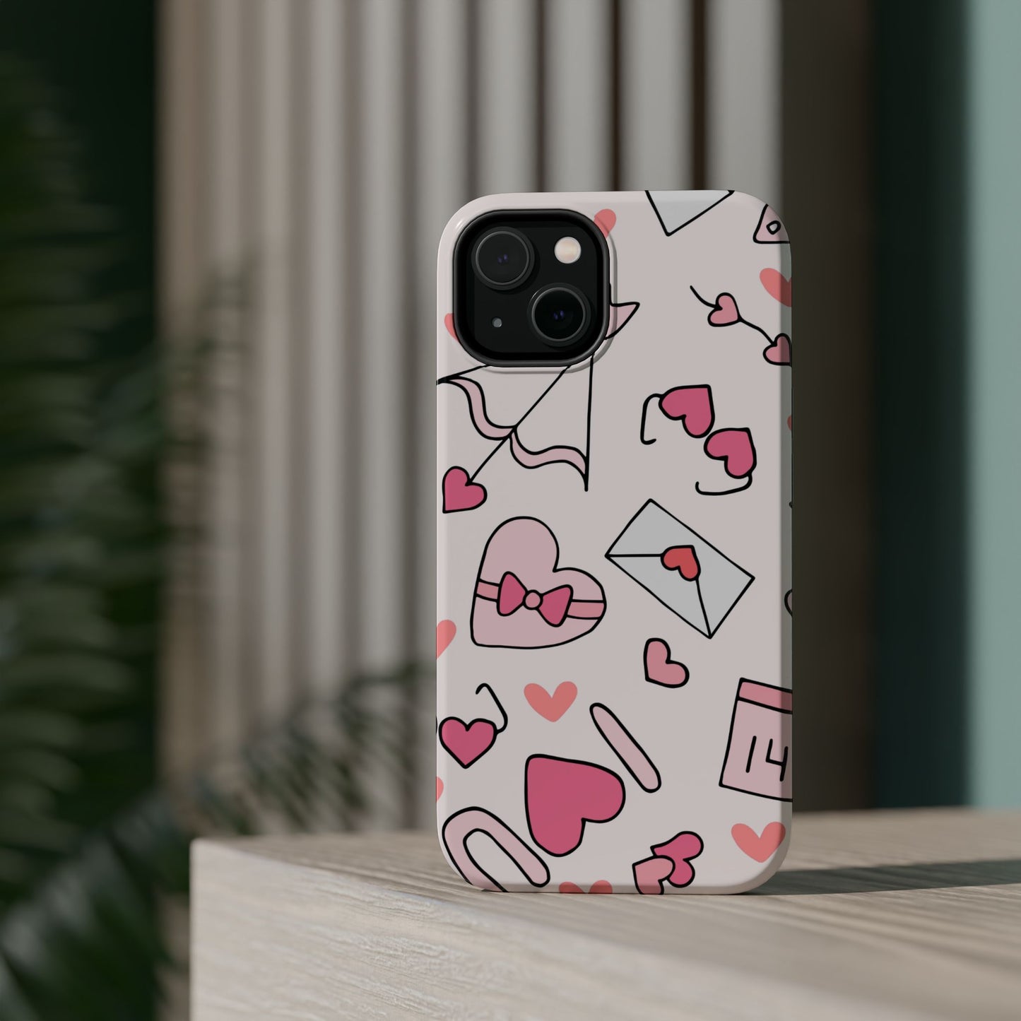 Valentine's Day Scribbles MagSafe iPhone Case