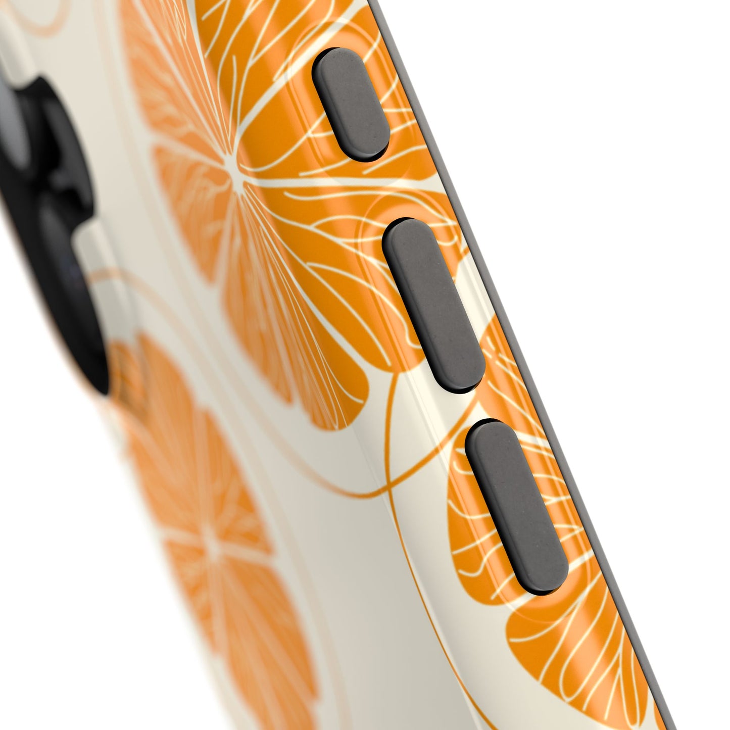 Citrus Burst Pattern Tough MagSafe iPhone Case – Bold Orange Design, Shockproof Protection