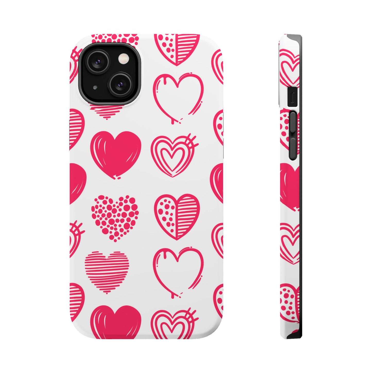 Funky Pink Hearts – MagSafe iPhone Case