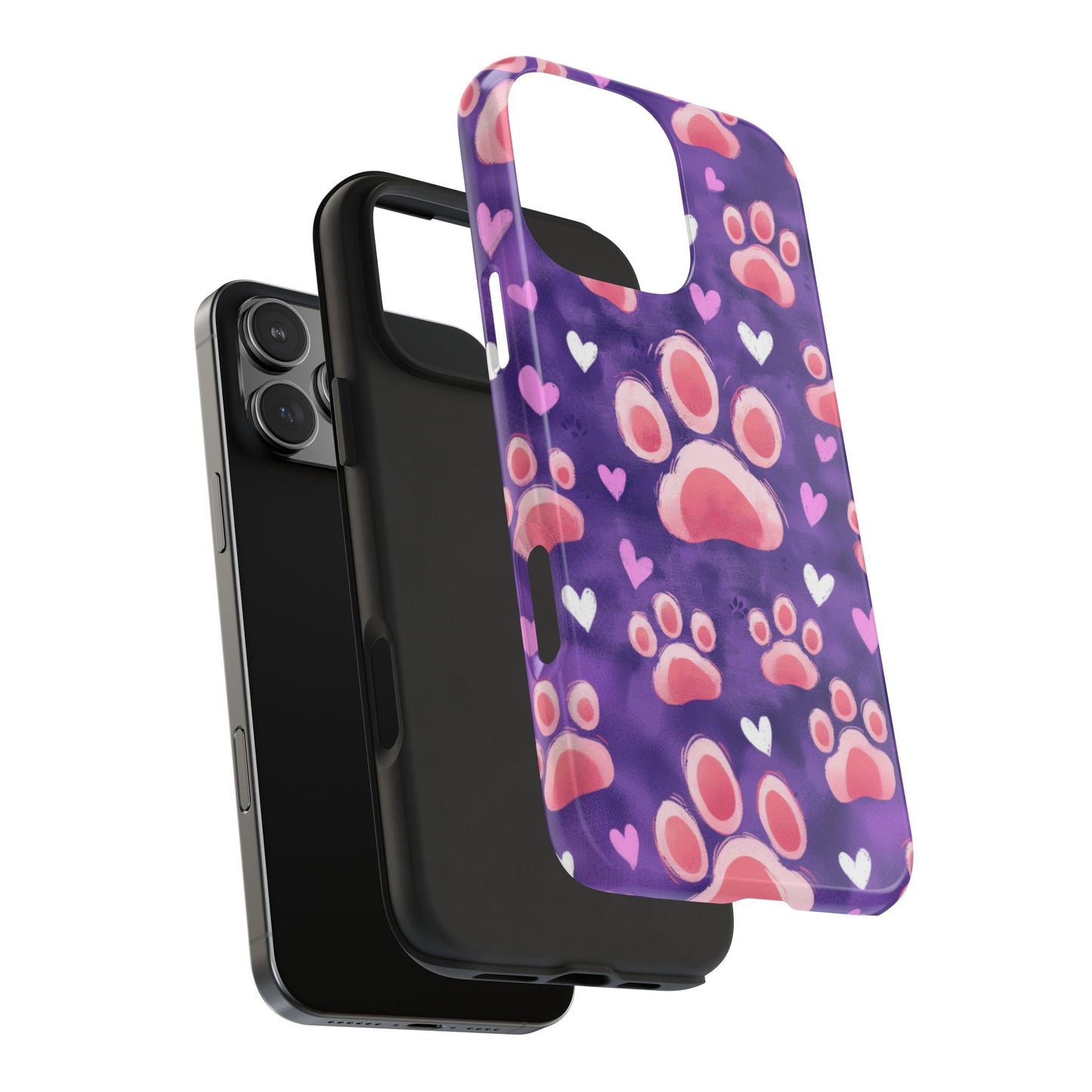 Bold Paw Print iPhone Case - Vibrant Pet-Themed Protective Cover