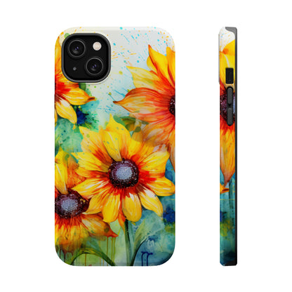 Watercolor Sunflower Splash - MagSafe iPhone Series Case