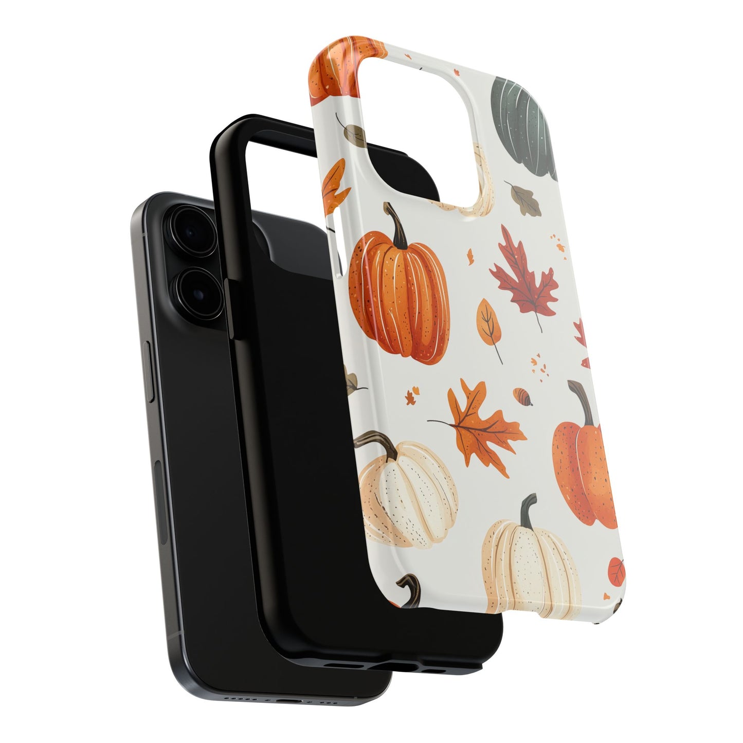 Autumn Pumpkin iPhone Case – Fall Leaves and Harvest Design