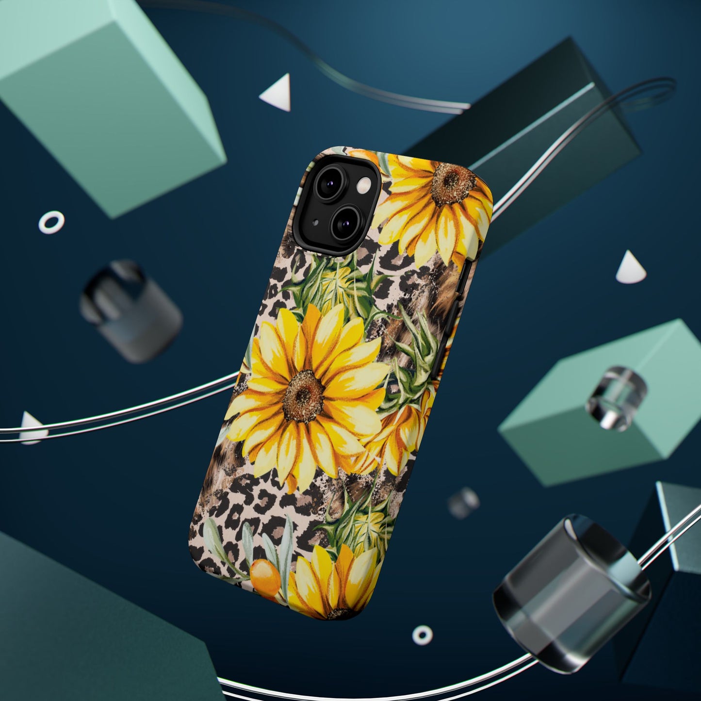 Leopard Sunflower Chic - MagSafe  iPhone Series Case