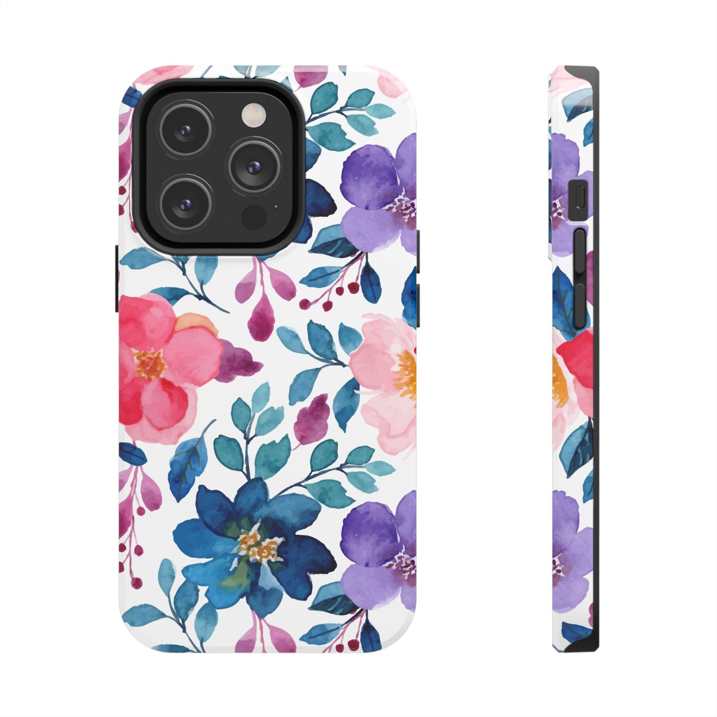 Mystic Bloom – iPhone Case with Elegant Watercolor Floral Design