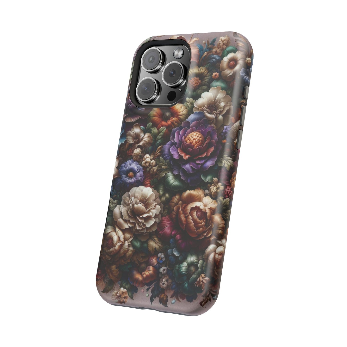 Floral Elegance MagSafe Compatible iPhone Case – Protective Dual-Layer Design with Vibrant Full-Wrap Print