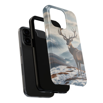 Alpine Majesty: Stag in Snow – iPhone Case