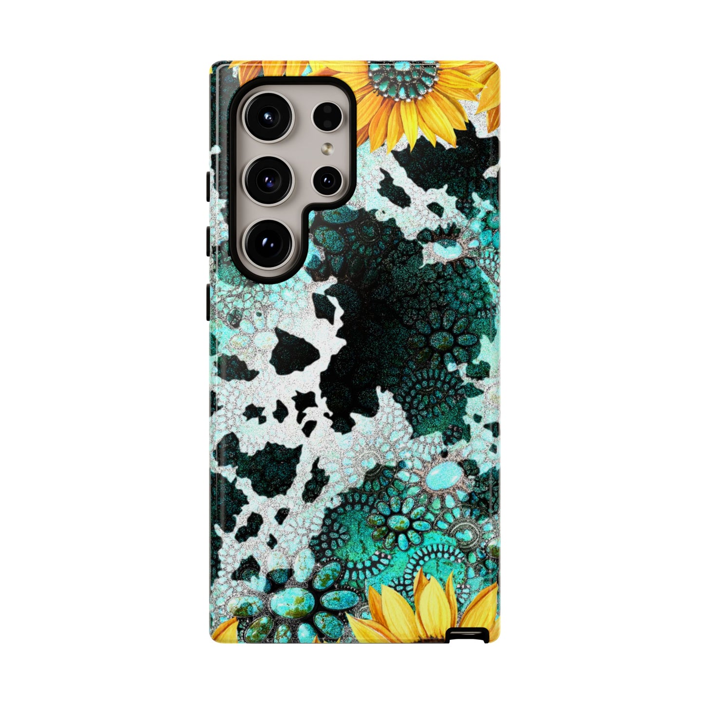 Boho Turquoise Sunflower Lace - Samsung Galaxy Series Case