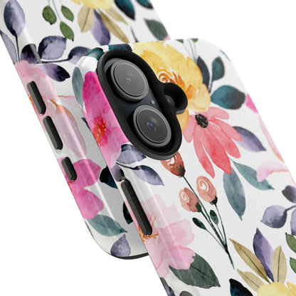 Blossoming Beauty – iPhone Series Case with Vibrant Watercolor Flowers