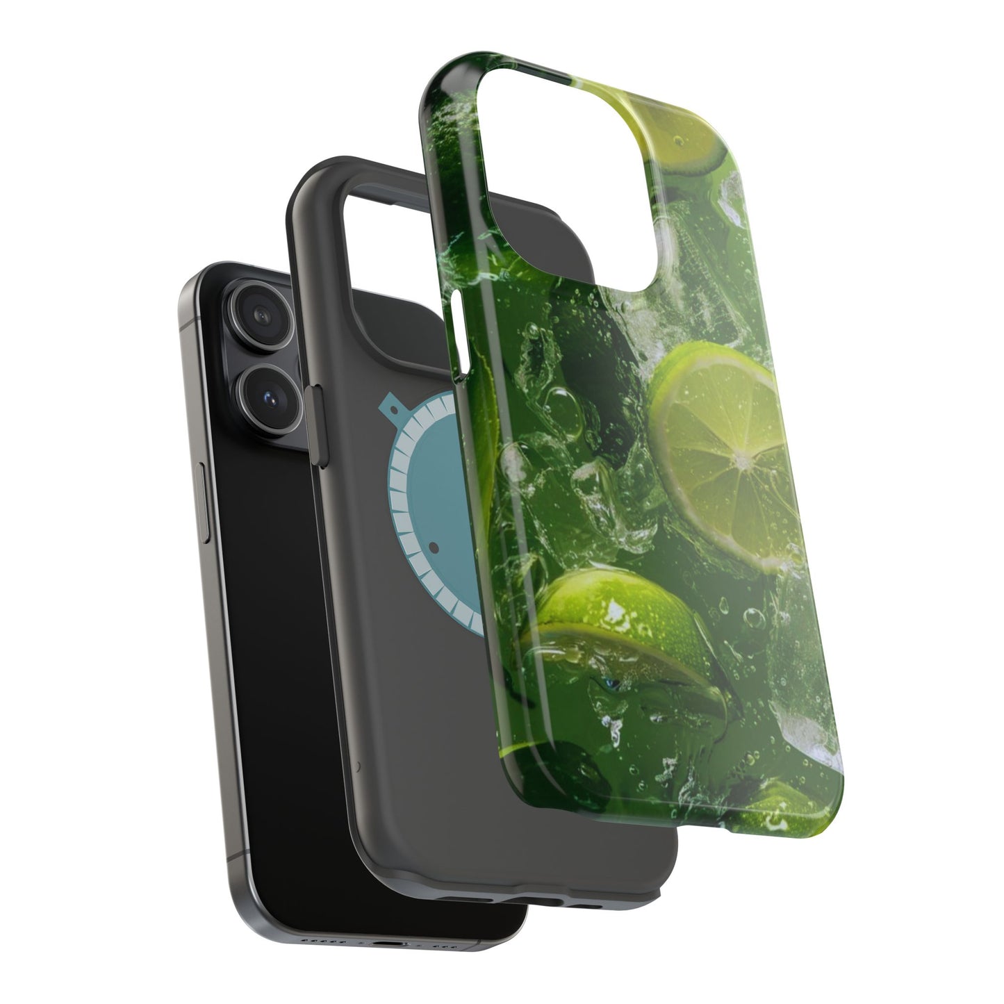 Refreshing Lime Splash MagSafe iPhone Case – Tough Protection, Vivid Dual-Layer Design