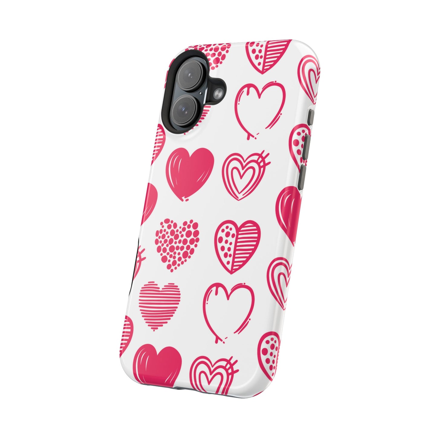 Funky Pink Hearts – MagSafe iPhone Case