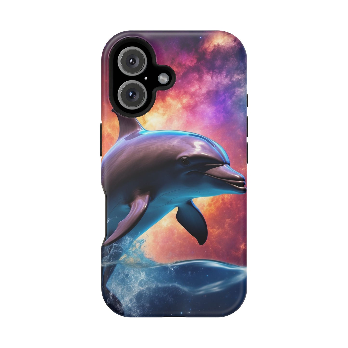 Cosmic Dolphin Galaxy Art - MagSafe-Compatible Case