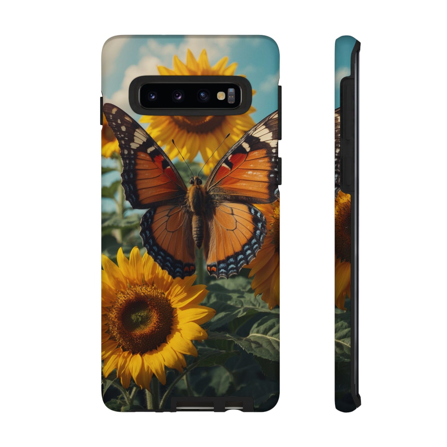 Vibrant Butterfly & Sunflower – Samsung Galaxy Case