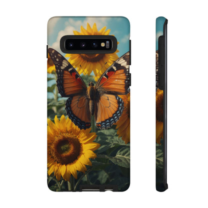 Vibrant Butterfly & Sunflower – Samsung Galaxy Case