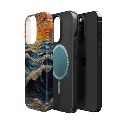 Ocean Sunset Tapestry Waves – MagSafe iPhone Series Case