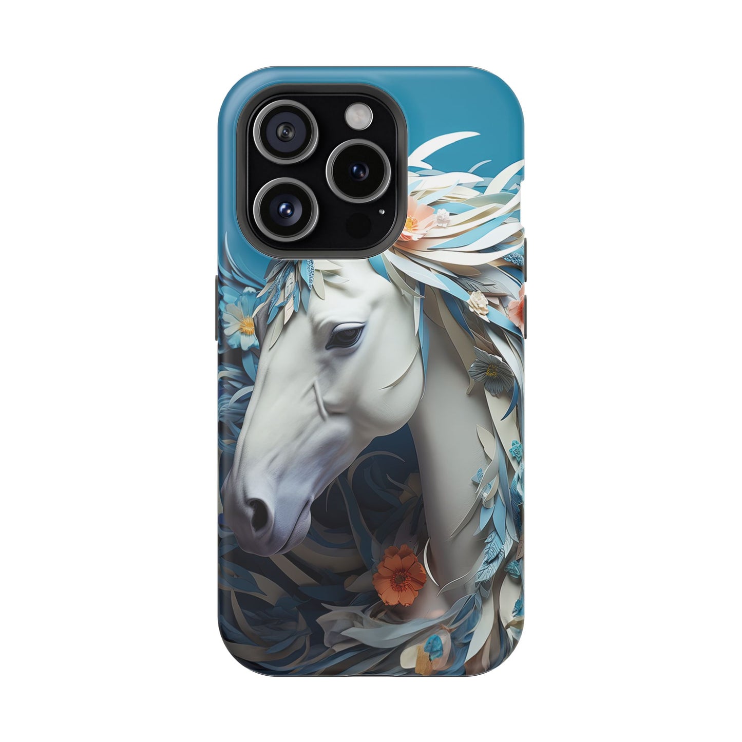 Floral Horse MagSafe iPhone Case