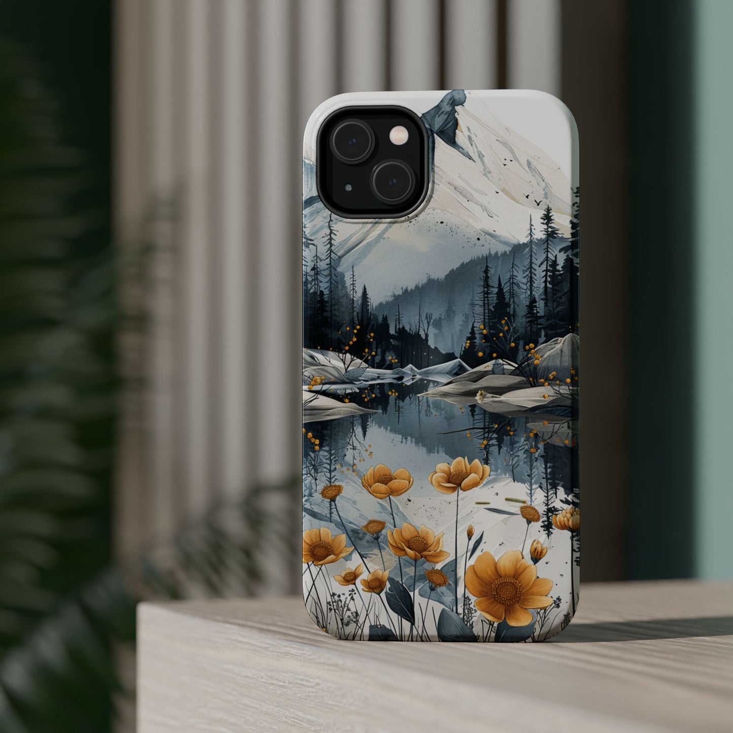 Silver Alpine Wildflower iPhone Case