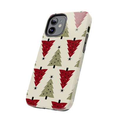 Retro Christmas Trees Pattern - iPhone Series Case