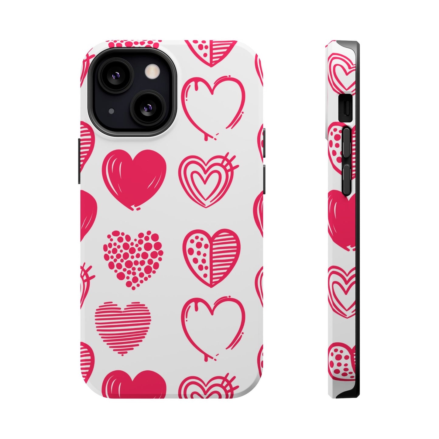 Funky Pink Hearts – MagSafe iPhone Case