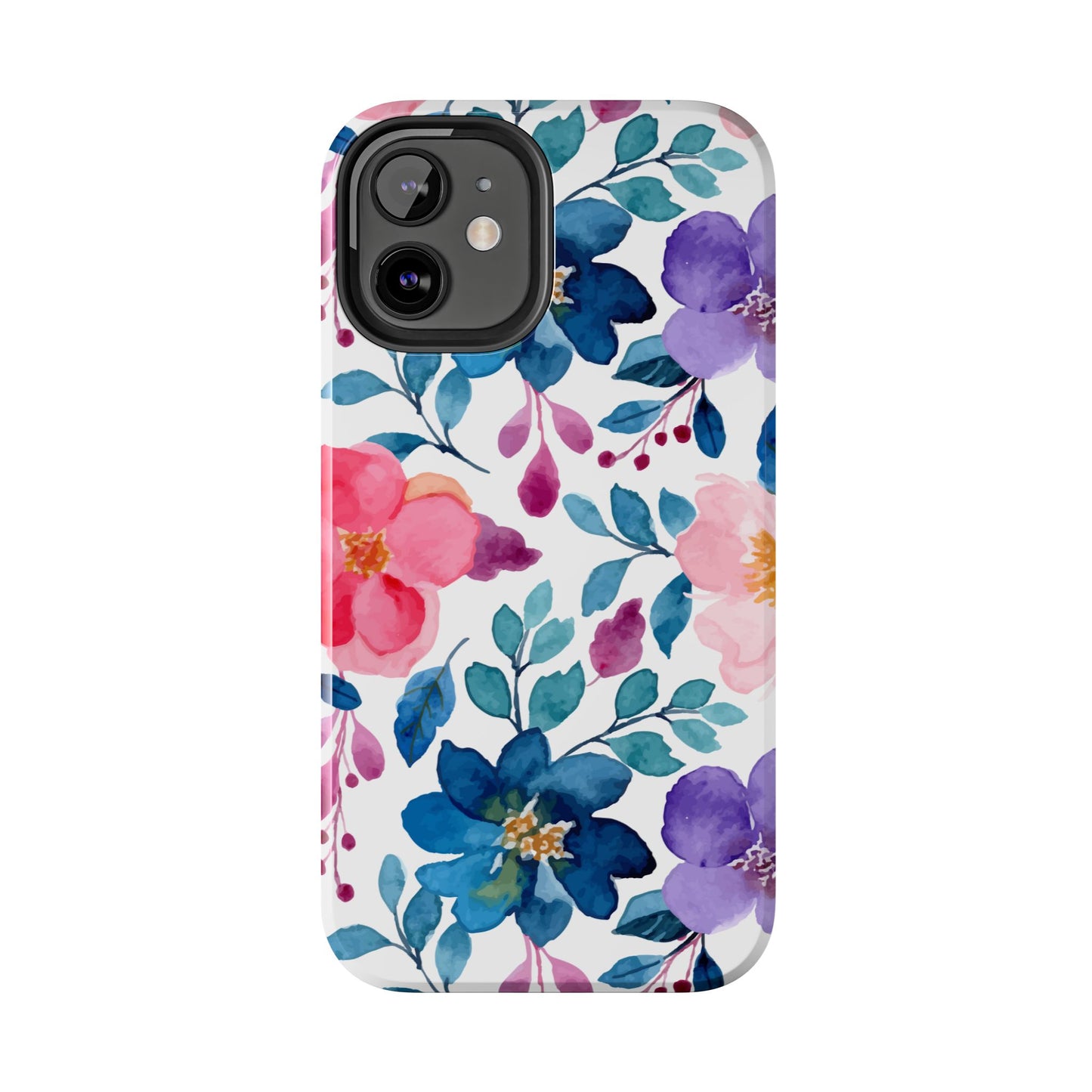 Mystic Bloom – iPhone Case with Elegant Watercolor Floral Design