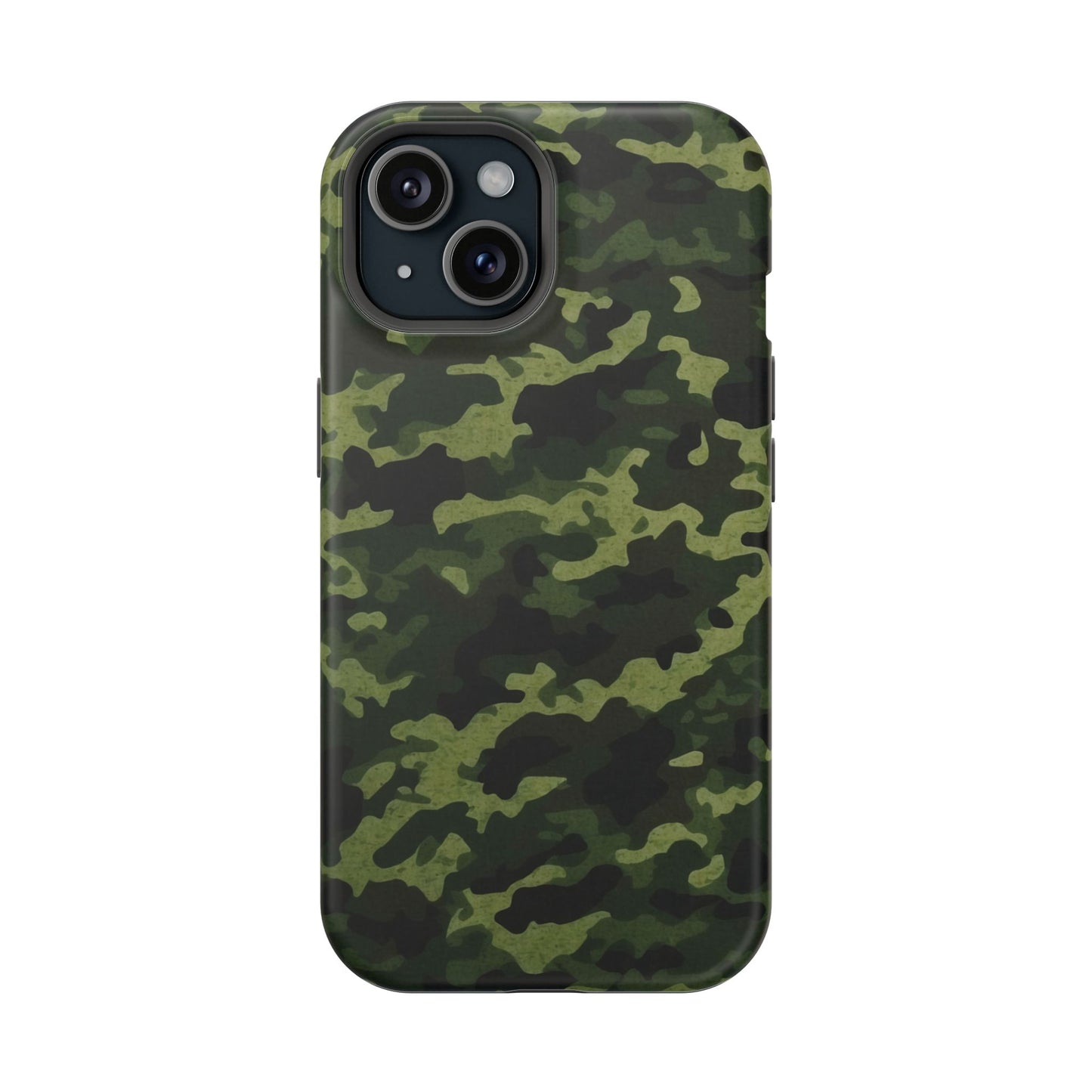 Dark Green Camouflage – MagSafe iPhone Case, Slim and Drop-Resistant