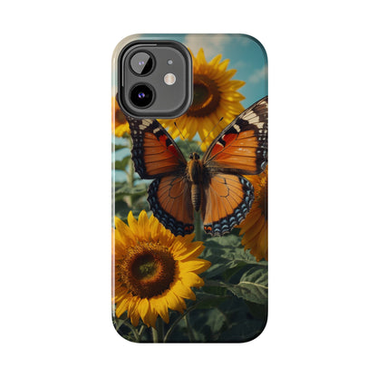 Vibrant Butterfly & Sunflower – iPhone Case